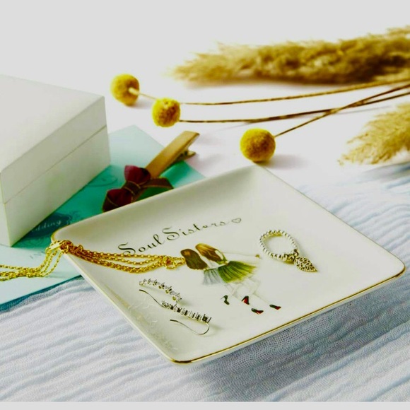 SOUL SISTERS CERAMIC PORCELAIN RING JEWELRY TRINKET DISH GIFT FOR SISTER - Picture 7 of 7